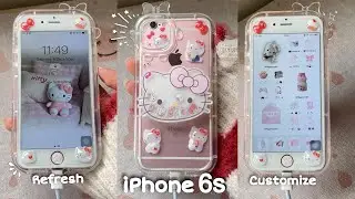 iPhone 6s 🎀 Refresh with Hello Kitty theme ★ aesthetic customization on ios 15
