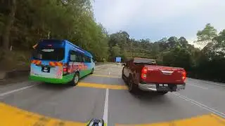Husqvarna 701 downhill Genting in heavy traffic