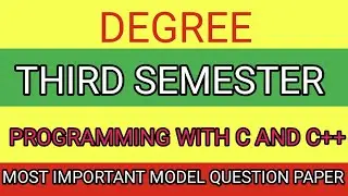 Programming with C and C++ previous year question paper model