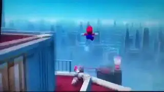 Mario jumps