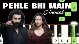 Pehle Bhi Main 🔥|Animal| Piano tutorials | Piano Notes | Piano Online #pianotimepass #pehlebhimain