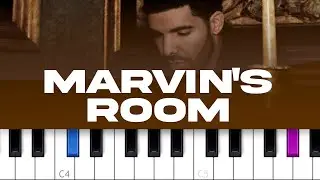 Drake - Marvin's Room (piano tutorial)
