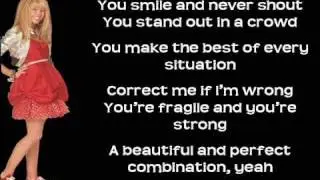 Hannah Montana- I wanna know you (solo version FULL HQ CD RIP) lyrics on screen