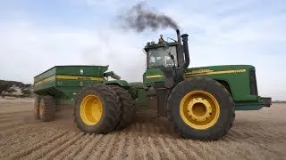 John Deere 9520 with Grain King 30 tons Chaser Bin | Pure Engine Sound