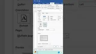 How to set margin of a page in MS-WORD? 