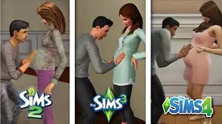 Sims 2 vs Sims 3 vs Sims 4 - Pregnancy