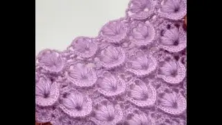 Невероятно ПРОСТАЯ и красивая ШАЛЬ..вязание  КРЮЧКОМ  crochet shawl ( шаль № 398)