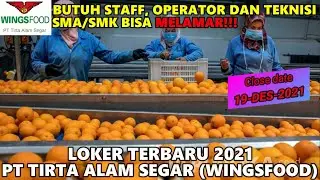 LOWONGAN KERJA DESEMBER DARI PT TAS WINGSFOOD TERBARU 2021