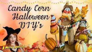 Candy Corn Halloween and Harvest DIY - Kinda Corny Primitive Cottagecore Halloween