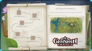 🔥Genshin Impact - Aktion: Vermisste Schätze, Spuren von Schatzzone 1 Chatrakam-Höhle🔥