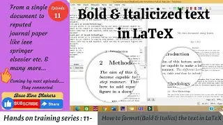 How to format (Bold & Italics) text in LaTeX. || Easy & Simple way ||