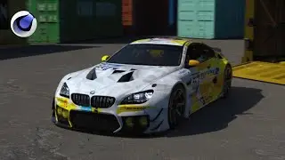 BMW M6 gt3 2018 automotive animation 3d - Cinema 4d