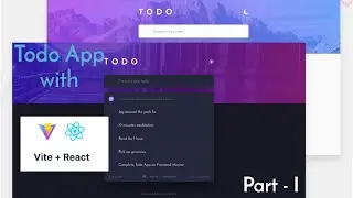 Todo App with Vite + React - I | Frontend Mentor Challenge 