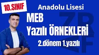10.sınıf MEB Yazılı Örnekleri Matematik 2.dönem 1.yazılı Çözümleri Anadolu Lisesi PDF