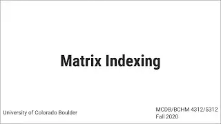 Matrix Indexing