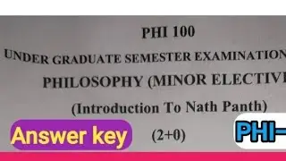 Introduction to nath pant answer key //DDU nath pant paper answer key #dduexam #dduttarpradesh