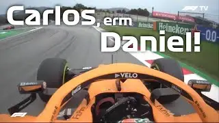 Daniel Ricciardo's Engineer calls him Carlos in heat of the moment