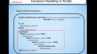 10 5 Exception Handling in PLSQL