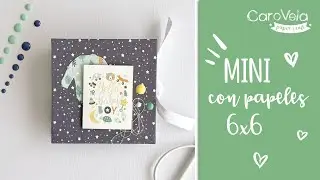 Tutorial ★ Mini álbum con papeles 6X6 ★