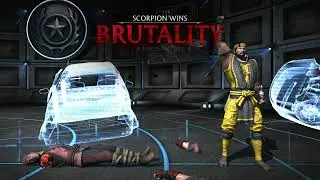 MKX - all variations scorpion combos into brutality