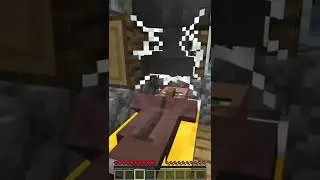 Hydraulic Pressing a Villager in Minecraft #shorts
