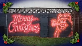 Making a quick CHRISTMAS NEON GRAFFITI piece