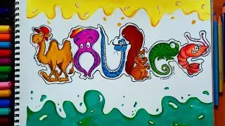 Doodle art|doodle art ideas |doodle words | I doodle my channel name|  m o u b e e
