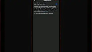 Facebook Active Status Off #youtubeshorts #youtubeshortsviral #facebookpage #facebook