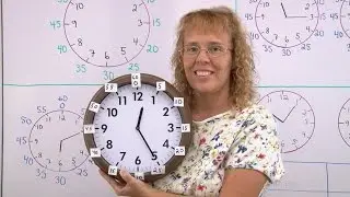 Telling time to the nearest 5 minutes - with numbers for the minute hand also