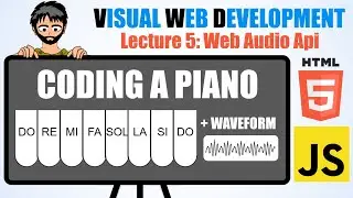 Piano app and audio visualizer (HTML Canvas & JavaScript)