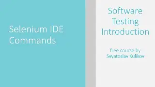 07 - 07 - Selenium IDE Commands [ENG]
