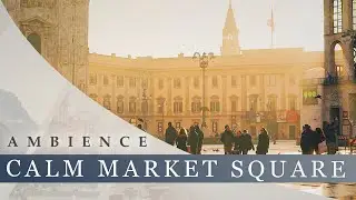 Market Square - People Walking and Talking, Calm, Quiet Afternoon