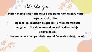 Jurnal Refleksi Modul 2.1 Memenuhi Kebutuhan Belajar Murid melalui Pembelajaran Berdiferensiasi