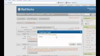 Logging in to RefWorks and Creating a Folder