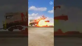 Realistic Train Destruction 😱 (Teardown) #shorts