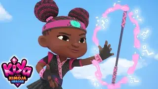 Kiya & the Kimoja Heroes | A Sticky Situation | COMPILATION @disneyjr @KiyaKimojaHeroes