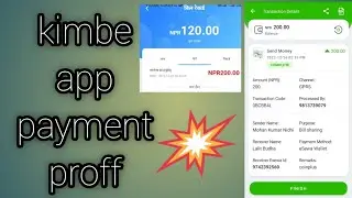 kimbe app payment proff||| esewa earning app join now per account RS 80 | per day free Rs.24 free