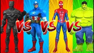 SUPERHERO COLOR DANCE CHALLENGE Black Panther vs Captain America vs Spider-Man vs Hulk
