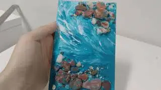 Фитокартины: Морские горы. Купить яркую картину в бирюзовых тонах с морскими камнями пейзаж