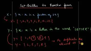 Converting a set from Set-Builder form  to Roaster form || Sets || Maths || Basics