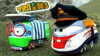 Train cartoon | Super wings | Collection 318