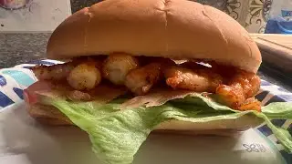 Incredible Smoked BBQ Shrimp Po Boy!!