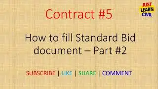 [Contract #5] HOW TO FILL STANDARD BIDDING DOCUMENT PART-2| BID DOCUMENT FEE|PRE BID MEETING