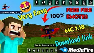 Free Fire emotes addon for Minecraft 1.18 || Free Fire emotes download for Mcpe 1.18 || Very Easy.