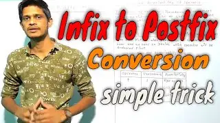 Infix to Postfix Conversion in Hindi in Data structure { in simple way  }