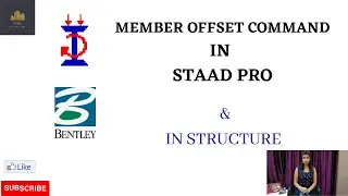 OFFSET COMMAND IN STAAD PRO | MEMBER OFFSET IN STAAD PRO | MANISHA YADAV | AMEC CAD SOLUTIONS