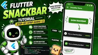 FLUTTER ANDROID -  SNACK BAR | BEHAVIOR : FIXED, FLOATING, ACTION BUTTON, DURATION ||| TUTORIAL