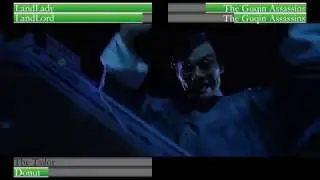 Kung Fu Hustle Guqin Fight...with healthbars