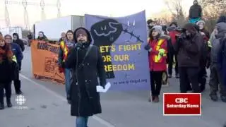 CBC News SurroundTIHC End Detetnions Protest Toronto   Dec 2016