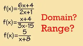 How to find the domain & range of simple rational functions